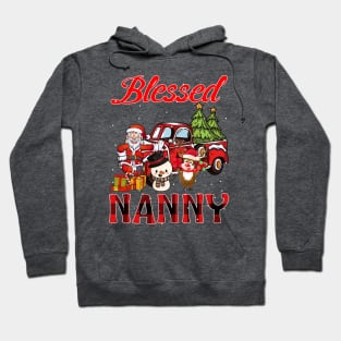 Blessed Nanny Red Plaid Christmas Hoodie